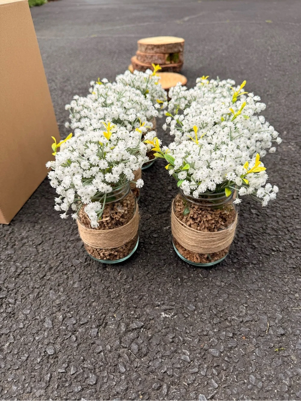 6 Wedding Centerpiece Baby’s Breath Arrangements